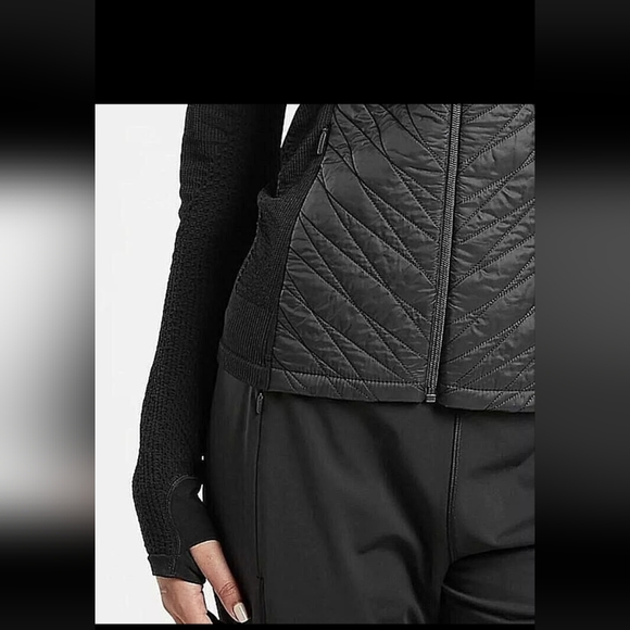 Athleta Flurry Force Insulated Jacket Black EUC Super Stretchy Large - Picture 3 of 13